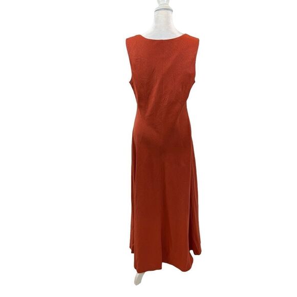 Lennie LNY New York Orange Linen Maxi Dress Sweetheart Neckline Size‎ 10 - Picture 6 of 10
